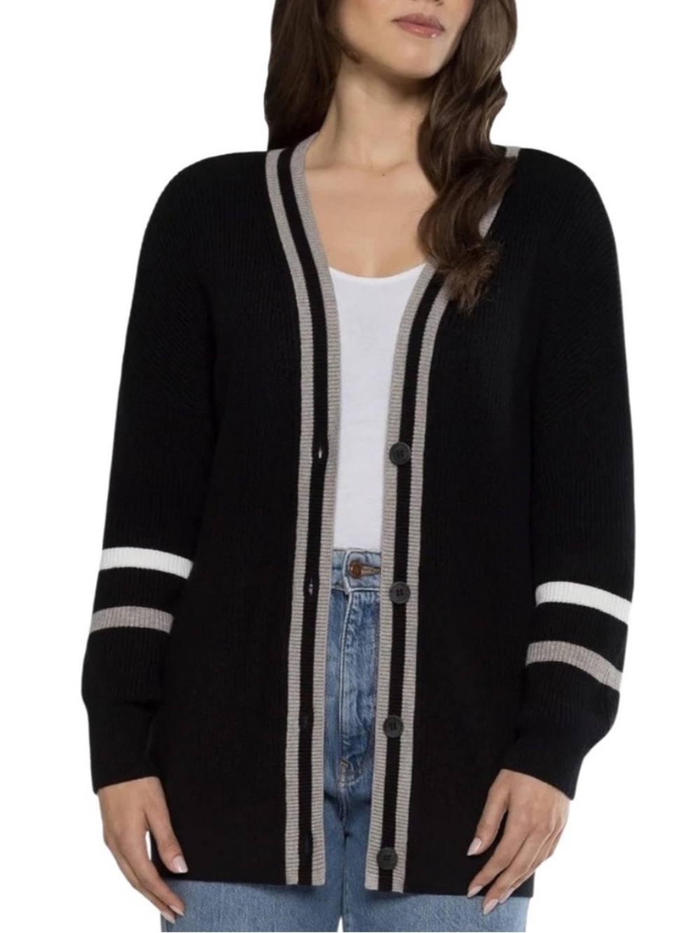 NWT Matty M Cardigan Sweater Black Medium